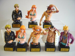 ♯icx23QjワンピースONEPIECE STATUE3フルコンプ8種白ひげ海賊団♂BANDAIバンダイ♀400円〓011718_s