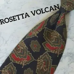 ✺ROSETTA VOLCAN✺ネクタイ　オリエント柄　アカンサス模様　ネイビー