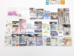 がまかつ 針 MキャロⅡ 34 Sタッチ サイコロミニヘッド フック カルティバ メバル弾丸 ジグヘッド ダイワ等 計30点 未使用＆中古