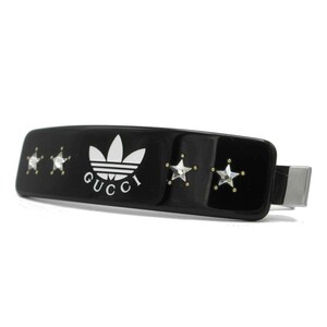 グッチ adidas x GUCCI アディダス トレフォイル プリント バレッタ ヘアクリップ 702940 IAABI 8520 アウトレット レディース 