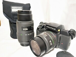 ★訳あり外観極上★ PENTAX ペンタックス SF7 + 28-80MM F3.5-4.5 / 70-200MM F4-5.6 カメラ レンズ セット #M2251#42#92#52