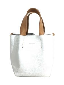 Hender Scheme◆PIANO BAG/トートバッグ/レザー/WHT