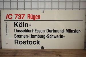 DB ドイツ国鉄 EC ユーロシティ 大型サボ 737 Rugen号 Koln Rostock Hamburg