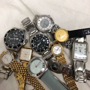 1円〜【まとめて時計】22 swatch SEIKO CHARLES JOURDAN pierre cardin（ジャンク品）