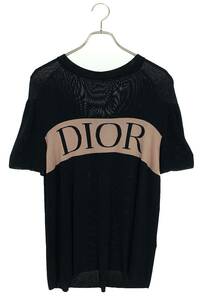 ディオール DIOR 943M670AT051 サイズ:S ロゴプリントニットTシャツ 中古 SB01