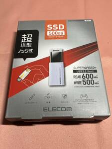 ELECOM エレコム 外付けポータブルSSD ポータブル SSD ESD-EPK0500GWH ホワイト PS5/PS4(メーカー動作確認済) ノック式 新品未使用品