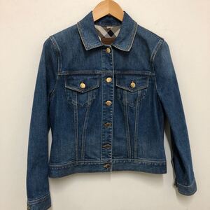 (24) BURBERRY Gジャン インディゴブルー レディース UK12 バーバリー ジージャン デニムジャケット 4037723