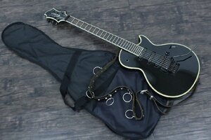 【行董】EDWARDS エドワーズ ESP エレキギター PROFESSIONAL GUITAR＆BASS 弦長63cm 楽器 弦楽器 ブラック ソフトケース付き AX000BOM35