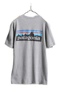 16年製 ■ パタゴニア プリント 半袖 Tシャツ メンズ XS / 古着 Patagonia アウトドア フィッツロイ P-6 オーガニック コットン グレー 灰