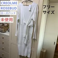 【未使用】ワンピース ローズバッド CREOLME クレオルム 白 F