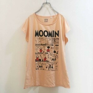 ◆お洒落な逸品◆UNIQLO/ユニクロ 半袖 Tシャツ MOOMIN ベージュピンク レディース M ON1872