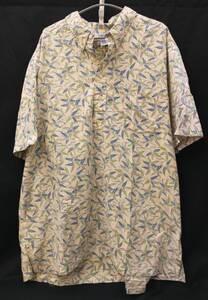 RAIN SPOONER HARF BUTTON ALOHA SHIRT レインズプーナー 総柄 ハーフボタン アロハ シャツ XXXL 黄 ライトイエロー 店舗受取可