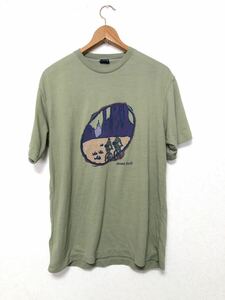 mont-bell 半袖 Tシャツ 90s ビンテージ バイク 自転車 山 グリーン M モンベル