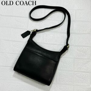 超美品！COACH オールドコーチ　ショルダーバッグ　9997 黒　USA製　レザー　メンズ　レディース