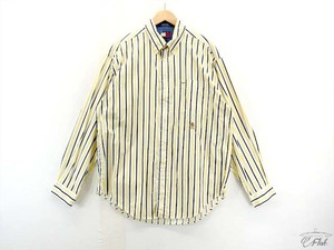 トミーヒルフィガー TOMMY HILFIGER ストライプシャツ　ボタンダウン　L 長袖