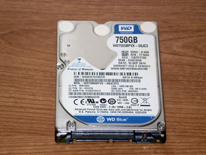 ★ 750GB ★ Western digital Blue 【 WD7500BPVX 】 良品 ★363