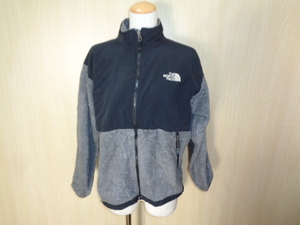 n24◆90s THE NORTH FACE デナリジャケット◆ザ・ノースフェイス YOUTH L 黒/灰 子供服 ポーラテックフリース ジップインジップ対応 6B