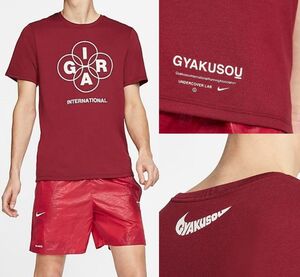 残少 L NIKE NRG GYAKUSOU SS Tシャツ 検 ランニング アンダーカバー UNDERCOVER 高橋盾 ギャクソウ 半袖 エンジ ボルドー 深赤