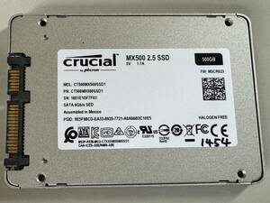 CRUCIAL　SSD 500GB【動作確認済み】1454　