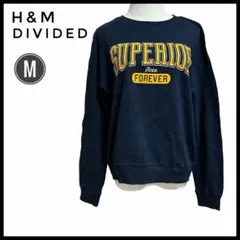 トップス　ロンT トレーナー　H&M DIVIDED ネイビー　Mサイズ