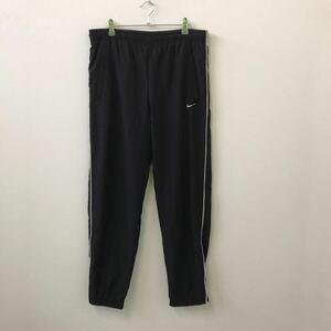 EI529 NIKE ナイキ　ジャージ　トラックパンツ ボトム　ロング　メンズM ワンポイント　黒