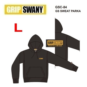 GRIP SWANY グリップスワニー GSスウェットパーカー ブラック L　GSC-84　メンズ　パーカー　バックプリント　アウトドア