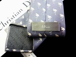 ◆SALE1198◆【Ｄｉｏｒ】ディオール　オム「フラミンゴ・鳥」ネクタイ★