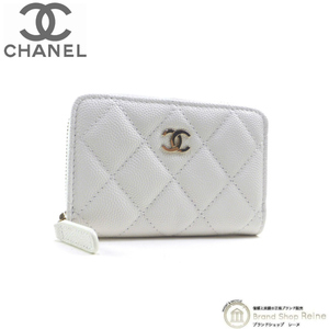 シャネル （CHANEL） キャビアスキン マトラッセ クラシック ジップ コインケース 小銭入れ AP0216 ホワイト（新品同様）中古