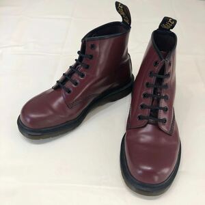 Dr.Martens ドクターマーチン 6ホール ショートブーツ 101 ダークレッド レザー UK6 EUR39 AW006 KV05Q シューズ 靴 革靴 ハイカット 