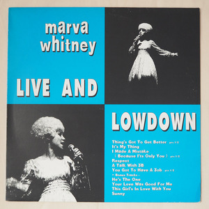 ◆ Marva Whitney / Live And Lowdown マーヴァ・ホイットニー 再発盤レコード James Brown ボーナス曲入り ◆