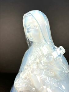 【息を呑む美しさ！！】仏・巨匠　ETLING/エトラン　アンティーク　オパールセントガラス　聖母マリア像　大きいサイズ　アールデコ