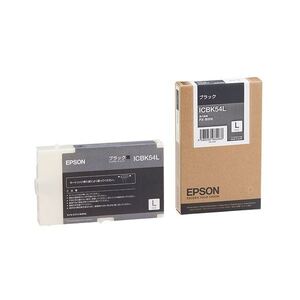 【新品】(まとめ) エプソン EPSON インクカートリッジ ブラック Lサイズ ICBK54L 1個 〔×10セット〕