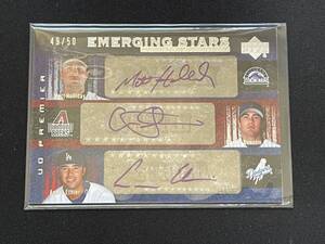 Matt Holliday / Carlos Quentin / Andre Ethier【MLB 2007 UPPER DECK Premier】Emerging Stars Triple Auto #/50