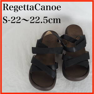 OK0402*RegettaCanoe*リゲッタカヌー*レディースサンダル*S-22〜22.5cm*黒