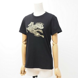 MG3605＝イタリア製*エトロ/Etro*コットン100％*ユニコーン*プリント*プルオーバー*Tシャツ*カットソー*サイズ42*ブラック系