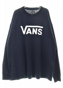 バンズ VANS × A.H VANS × 長谷川昭雄 2SIDE LONG SLEEVE T-SHIRT NAVY XXL 2サイド ロング スリーブ Tシャツ ロンT 【ブランド古着ベク