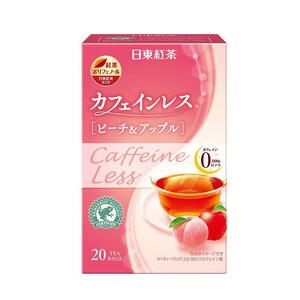 三井農林 日東紅茶 カフェインレスTBピーチ&アップル ×3箱 デカフェ・ノンカフェイン ティーバッグ 20個 (x 3)