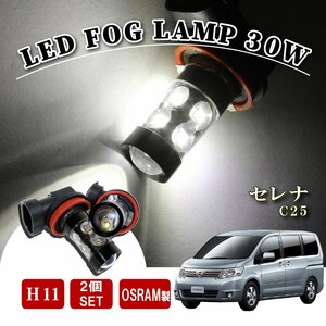 セレナ C25 H8 LED フォグランプ 60W LEDバルブ バルブ 後付け LEDフォグランプバルブ カスタム パーツ フォグライ