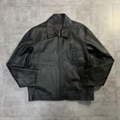 90s Vtg short real leather bomber jacket