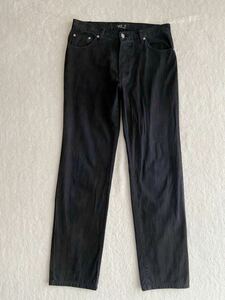 フランス製 agnis b homme size33 ブラックジーンズ 黒 メンズ アニエスベーオム パンツ ９０年代 初期 made in FRANCE