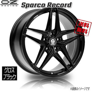 OZレーシング OZ Sparco Record グロスブラック 17インチ 5H112 7.5J+48 1本 73 業販4本購入で送料無料