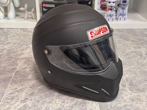 SIMPSON シンプソン 風　ヘルメット バイク フルフェイスATV-4 中古 M マットブラック 艶消 ブラック ダイヤモンドヘッド