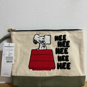 スヌーピー/SNOOPY/クラッチバック/ミニポーチ/ハンドバッグ/新品未使用/トート/ピーナッツcache cache/インバック