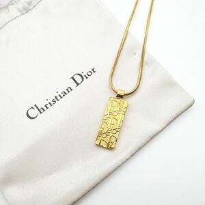 2228-1　【人気】　Dior　ネックレス　CD ロゴ　ラインストーン　希少　アクセサリー　ディオール　金　ゴールド