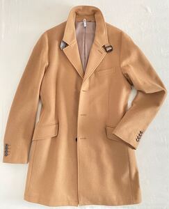 【ほぼ未使用・クリーニング済・キレイ】メンズ NICOLE Selection カシミヤブレンド チェスターコート Cashmere Blend サイズ 50(約L〜XL)