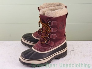 T444◆レディース・キッズ【ソレル SOREL】スノーブーツ ウィンターブーツ エンジっぽい茶 ブラウン EU37 22.5cm