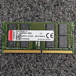 【中古】DDR4 SODIMM 16GB1枚 Kingston CBD26D4S9D8ME-16 [DDR4-2666 PC4-21300]