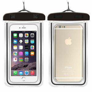 ２個セット iphone15/14/13/12/11/XS/XR/8/7 plus対応 防水ケース（ネックストラップ付属） スマホ 携帯保護カバー 防水ポーチ ブラック