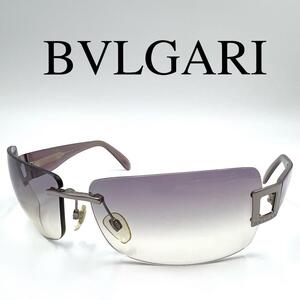 BVLGARI ブルガリ サングラス 度なし 619 リムレス ケース付き