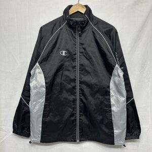 champion チャンピオン ロング スリーブ 長袖 フル ジップ アップ ジャケット スポーツ トレーニング ウェア L 黒 ブラック b20690